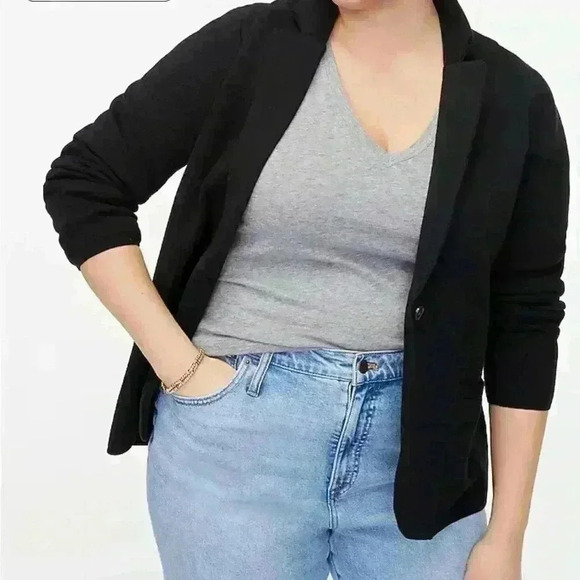 COPY - J. Crew merino wool and cottonn blend sweater blazer - Picture 2 of 6